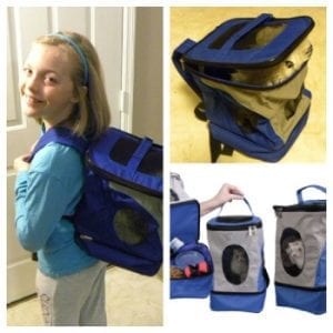 pet backpack collage