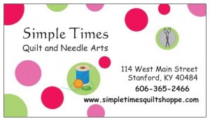 This Quilt Idea brought to you by Phyllis Shaw and Simple Times.