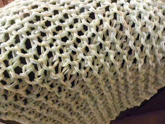 The finished practice afghan.