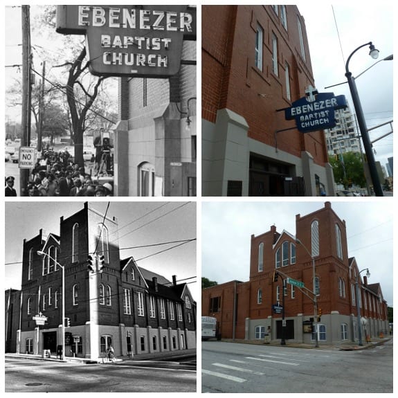 Ebeneezer Baptist Church Now and Then
