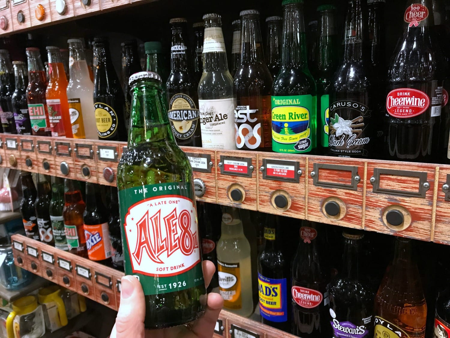 You can buy Ale-8-1 at Cracker Barrel stores!