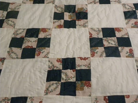 My first nine patch quilt
