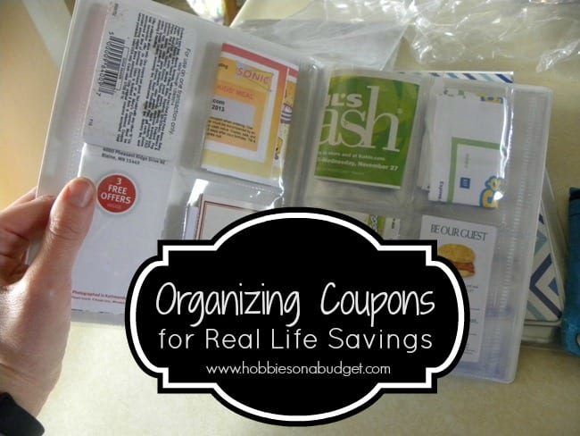 organizing coupons for real life savings
