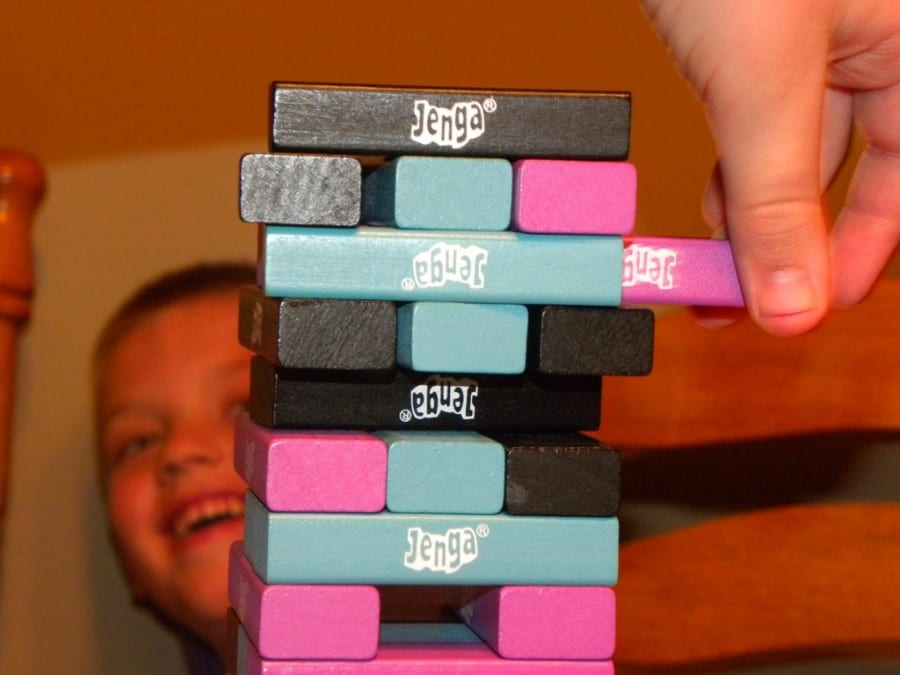 Family Game Night Jenga Throw n Go Hobbies on a Budget