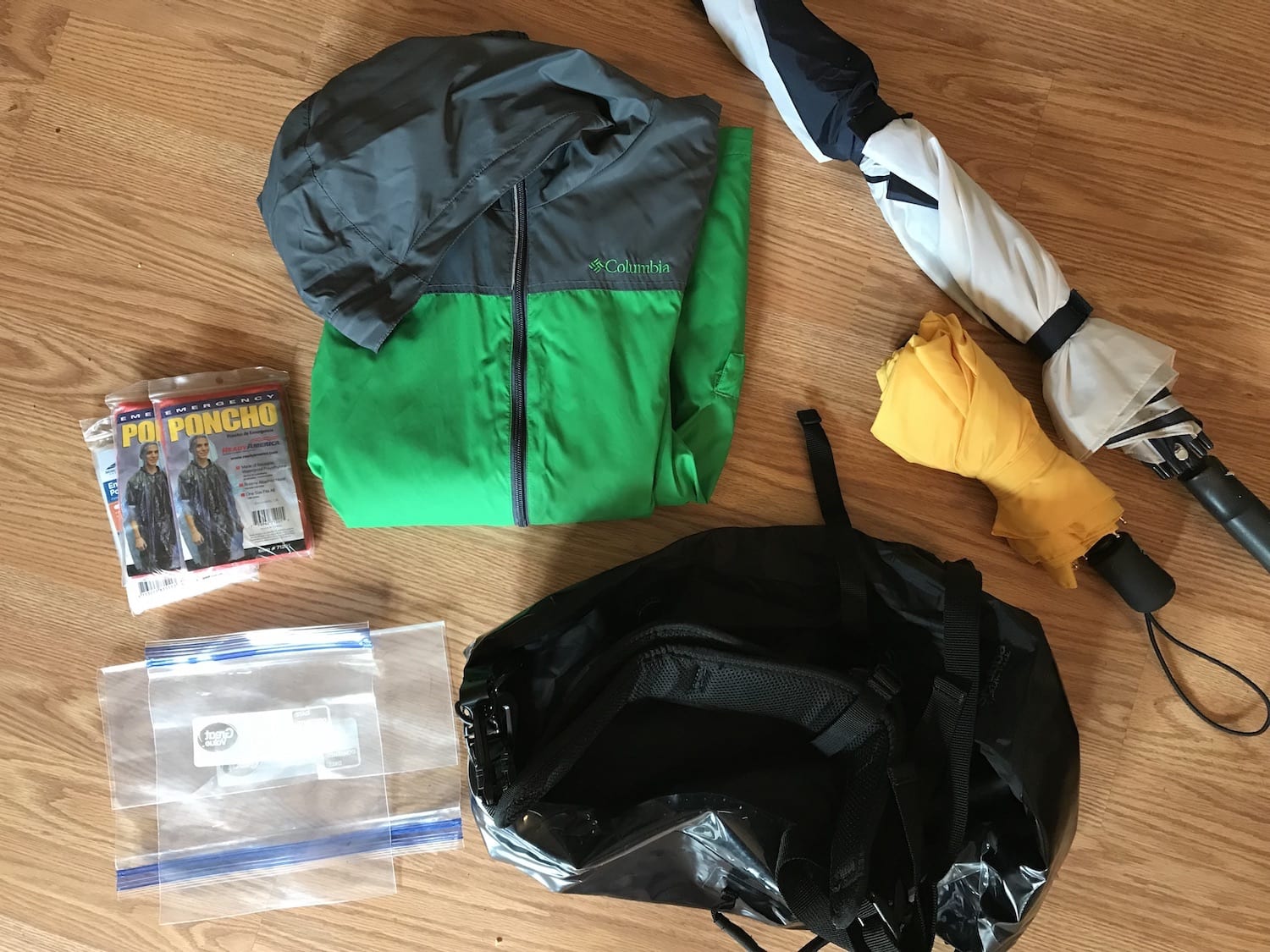 Things to pack for rainy day adventures
