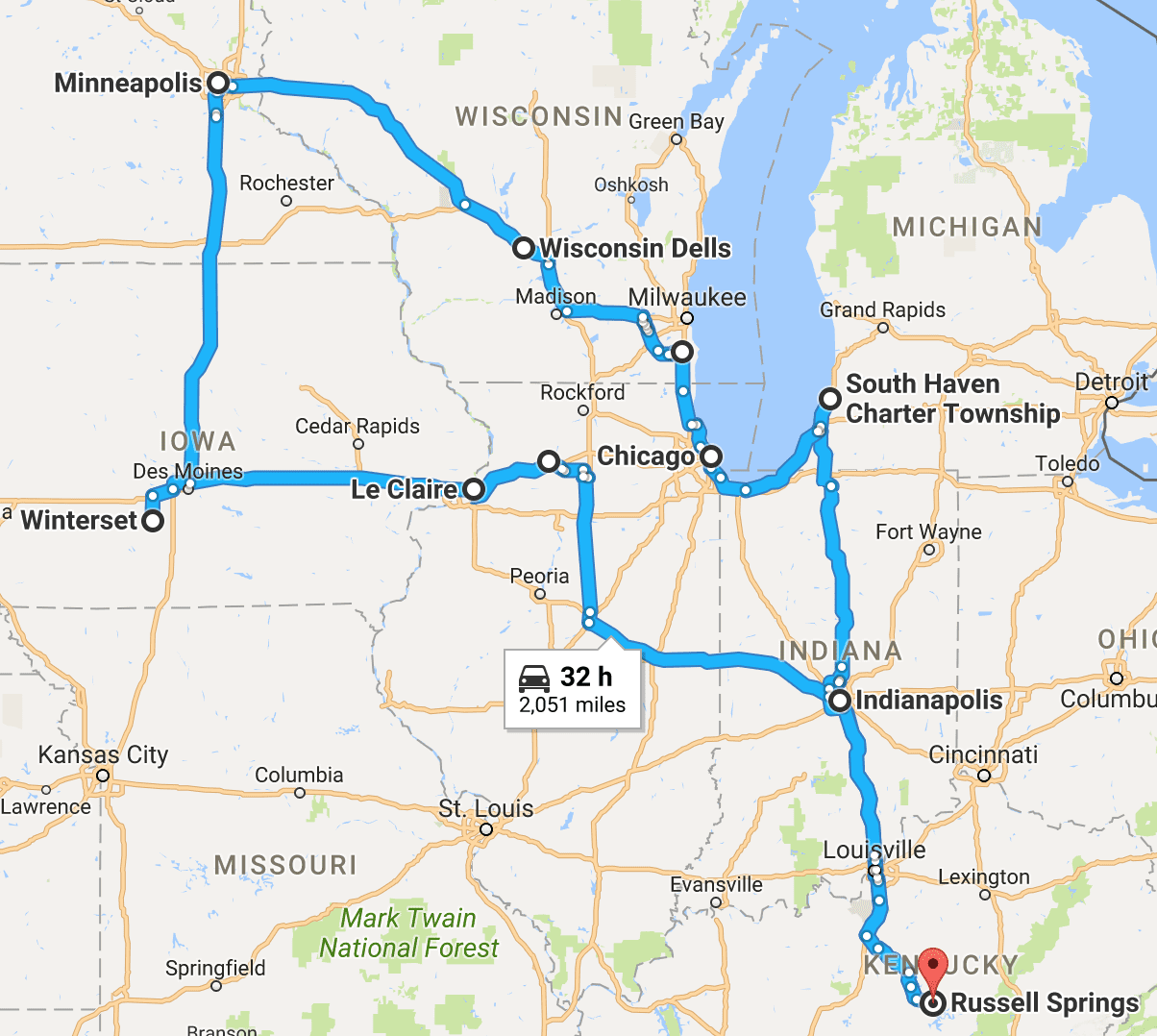 Midwest Fall Break Road Trip 