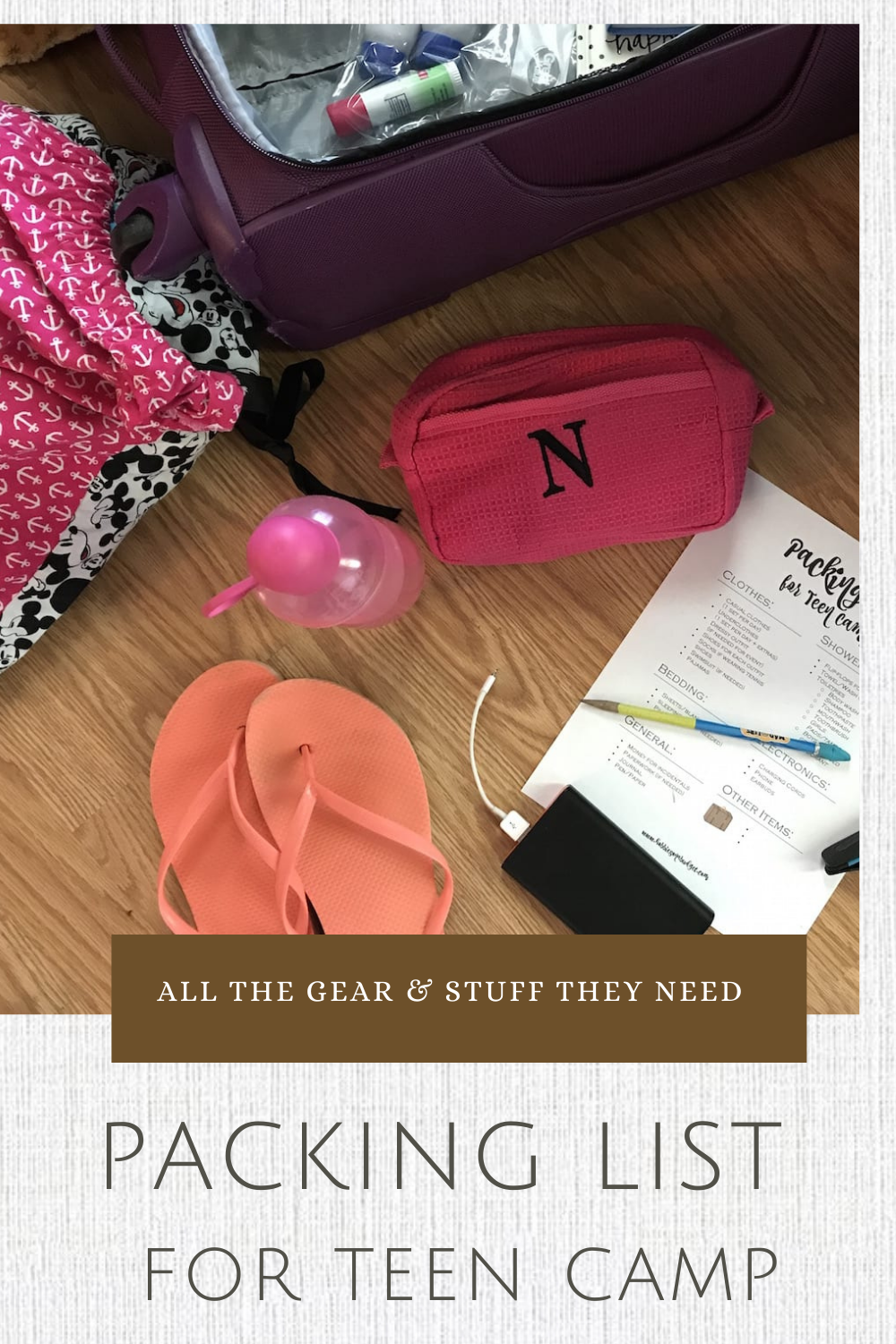 Packing List for Teen Camp - Hobbies on a Budget