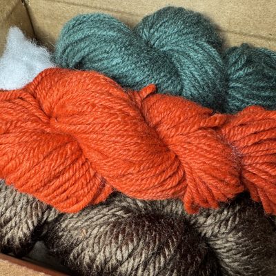 yarn and stuffing for pumpkins