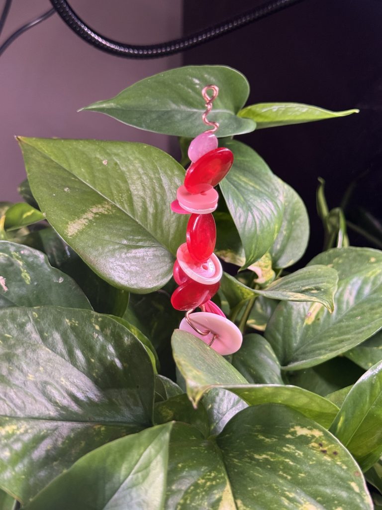 Valentine Button Copper Plant Stakes