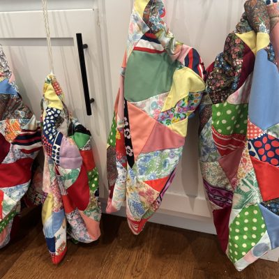 Scrappy Quilt Topper Drawstring Storage Bag - Image 4