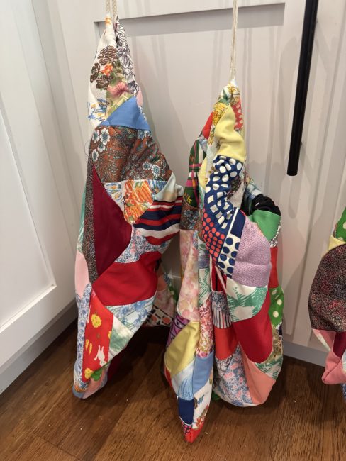 Scrappy Quilt Topper Drawstring Storage Bag