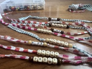 Fabric Scraps Bead Bracelets