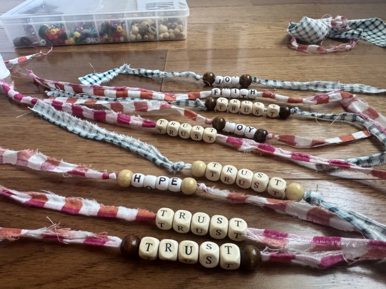 Fabric Scraps Bead Bracelets