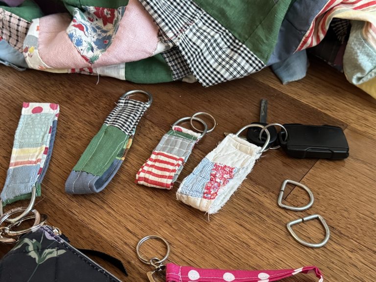 Scrap Quilt Fabric Keyfob
