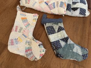How to Make Christmas Stockings from Vintage Quilts